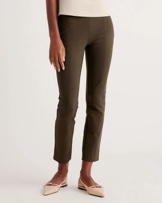 Ultra-Stretch Ponte Pintuck Ankle Pants - 27" inseam Affordable Spring Ankle-length Pants, Cropped Slim Pants, Target Ankle Pants, A New Day Ankle Pants, Cheap Elastane Tapered Leg Pants, Affordable Stretch Pants With Buttons, Affordable Elastane Work Pants, Cheap Tapered Leg Office Pants, Affordable High Waist Cotton Work Pants