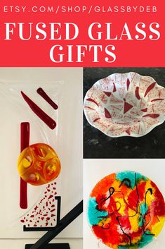 four different glass crafts for kids to make