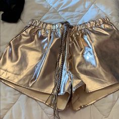 Nwt Fashionnova Gold Short! Can Dress Up Or Down. Trendy Party Shorts For Fall, Trendy Fall Party Shorts, Gold Shorts For Night Out In Spring, Gold Shorts For Spring Night Out, Casual Party Shorts For Fall, Casual Fall Party Shorts, Chic Gold Shorts For Party, Chic Gold Shorts, Trendy Gold Shorts For Spring