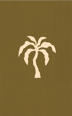 a white palm tree on a brown background