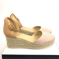 Nine West Ariela Women’s Espadrille Wedge Sandals New With Tag New With Box But No Cover/Lid Color: Blush, Tan, Cream Size Available 10m 9.5m Materials Man Made Textile Upper Smoke-Free Home Thank You For Stopping By My Closet, Bundle With Other Items From My Closet For The Best Deals Reasonable Offer Always Welcome. Make An Offer Please See The Photos Above My Listing For More Details And Measurement Beige Wedge Sandals With Removable Insole, Pink Platform Wedge Heel Espadrilles, Pink Platform Espadrilles With Wedge Heel, Beige Closed Toe Espadrille Heels, Beige Platform Wedge Sandals Medium Width, Beige Closed Toe Wedge Sandals Medium Width, Beige Closed Toe Medium Width Wedge Sandals, Beige Closed Toe Wedge Sandals, Brown Espadrille Wedge Heels