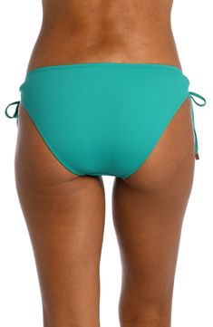 Classic bikini bottoms have cute bead-tipped ties at the sides that adjust to the perfect fit and look for you. Full back coverage Lined 83% nylon, 17% elastane Hand wash, line dry Imported Swimsuit Material, Tanning Lotion, Sun Tan, Athletic Wear, Tropical Print, Summer Time, Summer Collection, Athleisure, Perfect Fit