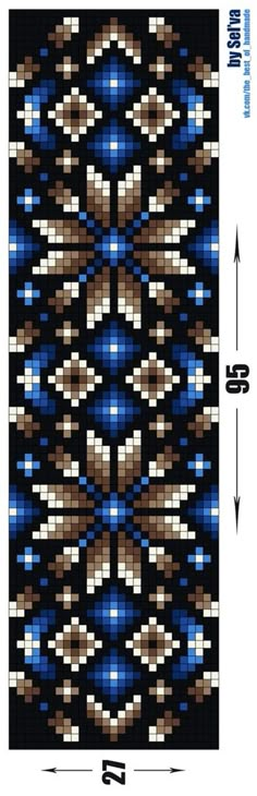 a black background with blue, brown and white squares in the shape of an abstract pattern