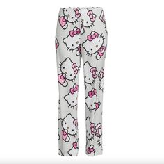 Hello Kitty Pajama Pants, Size Medium Nwt Purr-Fectly Cozy, Fun And Playful, Hello Kitty Has Arrived To Brighten Your Nights! These Relaxed Pajama Pants Are Ideal For Any Fan Of This Cute Cartoon Cat. Slip Them On With A Tee Or Sweatshirt When You're Kicking Back And Lounging Or Catching Some Zzz’s Or Shake Things Up And Pair These Adorable Pants With A Sweater And Booties And Hit The Town In Kitty Style. Hello Kitty Pajama Pants, Kitty Style, Cute Cartoon Cat, Kick Backs, Cartoon Cat, Women's Intimates, Cute Cartoon, Pajama Pants, Hello Kitty