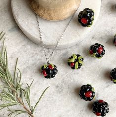 Growing up, hanging out with my Grandpa consisted of either listening to the radio with him OR going blackberry picking in his woods. I remember the bushes were so thorny but the skin on his hands was so weathered he just went right for it like he didn't even notice! 🖤 This is a handblown glass blackberry necklace. The berry is anatomically correct in size and detail. The berries are black with a small amount of red, and each bead is 12-15 mm in length. Pictured is a stainless steel chain, but Blackberry Fruit, Blackberry Picking, Fruit Necklace, Flowers In Jars, Black Velvet Choker, Fruit Jewelry, Velvet Choker, His Hands, Stainless Steel Chain