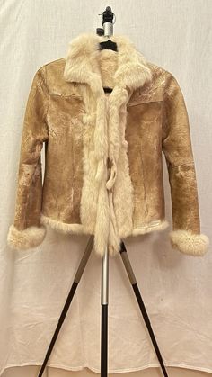 Women's Rabbit Fur Jacket Natural Beige Cream Tan Small with pelt ties | eBay Fitted Beige Outerwear With Faux Fur Lining, Classic Fitted Faux Fur Outerwear, Fitted Cream Fur Coat With Faux Fur Trim, Cream Fitted Fur Coat With Faux Fur Trim, Classic Beige Fur Coat With Faux Fur Trim, Fitted Beige Fur Coat With Faux Fur Lining, Classic Beige Fur Coat With Faux Fur Lining, Fitted Cream Outerwear With Faux Fur Trim, Classic Fitted Outerwear With Faux Fur Lining