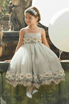 Baby Special Occasion Dress, Rosette Dress, Flower Girls Dresses, Chasing Fireflies, Subtle Beauty, Dress Champagne, Kids Fashion Dress, Frocks For Girls, Girls Party Dress