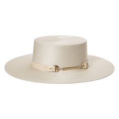 100% wool felt bolero hat with a leather and metal band. Brim measures 3.825 inches and hat comes in a classic round Bijou Van Ness hat box. Luxury White Felt Hat For Country Events, Elegant Cream Luxury Fedora, Bolero Hat, Types Of Hats, Painted Hats, Nashville Outfits, Glam Outfit, Classic Hats, Fancy Hats