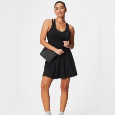 Sunday’s Errands Dress, Perfect For On The Go, Making Things Happy While Looking Sexy Black Tennis Dress With Built-in Bra, Casual Stretch Black Tennis Dress, Casual Black Stretch Tennis Dress, Sporty Tennis Dress With Built-in Bra For Gym, Casual Black Tennis Dress, Athleisure Tennis Dress For Workout, Casual Tennis Dress With Built-in Bra, Sporty Black Stretch Tennis Dress, Black Sporty Tennis Dress