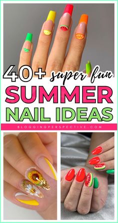 These summer nails are fabulous and designed to make a statement! Featuring summer nails 2025, summer nail ideas, and stunning summer nail designs, this collection is full of creativity. Whether you're planning June nails, July nails, or August nails, these styles include bright nails, fruit nails, and funky nails. Check out the blog now for all the summer nail inspo! Summer Nail Art Ideas, Fruit Nails, Beach Nail Designs, Beach Nail, Summer Nail Ideas, Summer Nail Designs, Gel Nails At Home, Summer Nail Art, Short Gel Nails