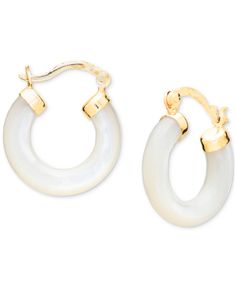 in stock Fine Jewelry White Small Hoop Earrings, White Small Hoop Fine Jewelry, White Luxury Hoop Earrings, Luxury White Round Huggie Earrings, White Small Hoop Earrings For Anniversary, Modern White Huggie Jewelry, White Small Hoop Jewelry For Anniversary, White Hoop Jewelry For Anniversary, Luxury White Round Hoop Earrings