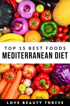 Get ready to transform your meals with the delicious, nutritious Mediterranean Diet! Here's a guide to the top 15 essential Mediterranean foods for health and wellness (and easy ways to prepare them). Healthy fats, lean protein and a rainbow of fruits and veggies. Health journey? Losing weight? Mediterranean Diet of superfoods is one of the world's healthiest (Blue Zones). #MediterraneanDiet #Superfoods #BlueZones #HealthyEating #HealthyLifestyle #MediterraneanRecipes #HealthyDiet #EatClean Mediterranean Cookbook, Mediterranean Foods, Recipes Thanksgiving, The Mediterranean Diet, Turkey Recipes Thanksgiving, Best Cookbooks, Blue Zones, Diets For Beginners, Health Journey