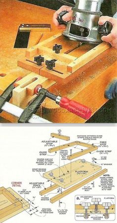 an instruction manual for making a table sawing jik with the help of a router