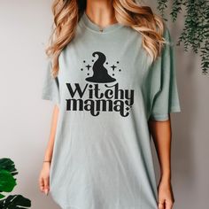 Retro Halloween  Shirt, Witchy Mama Shirt, Mom Halloween Shirt Witchy Mama, Inner Witch, Clever Comebacks, Witchy Halloween, Scaredy Cat, Stylish Mom, Halloween Spirit, Halloween Parties