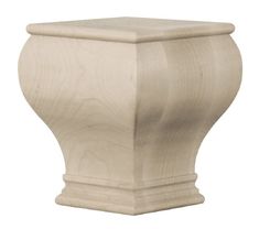 a white wooden pedestal on a white background