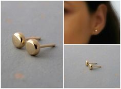 Viernes Negro Venta plata punto postes plata por GanelStudio Gold Ideas, Second Hole Earrings, Mens Earrings, Tiny Gold Studs, Mens Earrings Studs, Delicate Gold Jewelry, Minimal Gold, Geometric Studs, Nickel Free Earrings