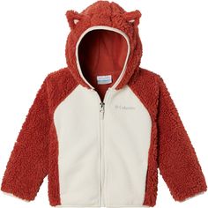 Slip your infant into the Columbia Foxy Baby Sherpa Full-Zip Fleece Jacket and break out your favorite Roald Dahl stories until they are rocked to sleep. The cozy and warm fleece fabric is soft against their skin, and the fox ears on the hood will surely get grandma to grab her camera. Playful Winter Fleece Outerwear, Playful Fleece Outerwear For Fall, Cute Long Sleeve Outerwear For Outdoor, Playful Long Sleeve Fleece Outerwear, Cute Fleece Outerwear For Winter, Fleece Outerwear For Winter Playtime, Hooded Outerwear With Fleece Lining For Playtime, Cozy Hooded Outerwear For Playtime, Cute Hooded Fleece Outerwear