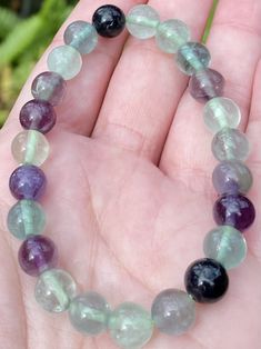 Fluorite Bracelet - Morganna’s Treasures Fluorite Bracelets, Mei Tachibana, Fluorite Bracelet, Energy Healer, Spiritual Energy, Spirituality Energy, Fantasy Jewelry, Negative Energy, Beaded Bracelet