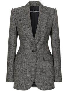 Find DOLCE & GABBANA Buttoned Long-sleeve Blazer on Editorialist. grey silk virgin wool button fastening two side flap pockets buttoned-cuff sleeves long sleeves straight hem Outfits Jewelry, Middleton Style, Rose Fashion, Nice Clothes, Kate Middleton Style, Summer Beach Wear, Winter Coats