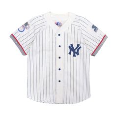 Vintage New York Yankees Script Starter Baseball Jersey Medium Pinstripe MLB Condition/Description Good condition.  Photos will highlight any imperfections on the item. Please refer to the photos to see the specific condition of the item.  Measurements: Pit to pit - 21.5" Length - 29" Collar to cuff - 14" Due to the nature of vintage clothing, size in title may not accurately represent the measurement of the item. Please refer to the measurements above to ensure the right fit. CONDITION LEGEND E Yankees Jersey, Baseball Jersey Men, New York Vintage, Carhartt Jacket, Jersey Outfit, Vintage Jerseys, Vintage New York, Streetwear Men Outfits, Branded Sweatshirts