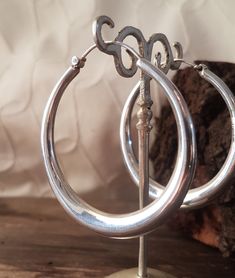 Big thick large creole hoop earrings dainty very easy to wear them all day long.Ethnic tribal earrings for mother gift.Minimalist boho earrings made of sterling silver. SIZE: 50mm x 50mm. SHIPPING: I use certified mail for my shipments. You can see in the store policy the approximate delivery times according to your destination. Https://www.etsy.com/en/shop/TribDesign?ref=search_shop_redirect#policies THANK YOU FOR VISIT MY STORE Big Chunky Hoop Earrings, Silver Earrings Big, Thick Silver Hoops, Chunky Silver Hoop Earrings, Big Hoops Earrings, Silver Hoops Earrings