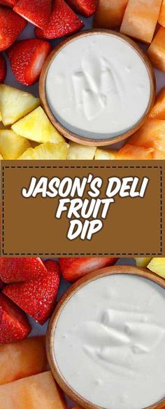 the fruit dip is ready to be eaten