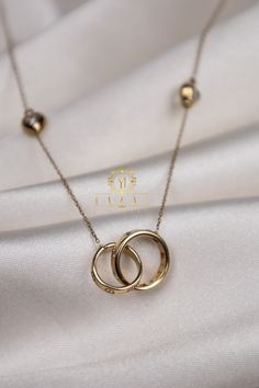 "ABOUT PRODUCT This 14K Gold Wedding Ring Necklace is beautifully designed and hand crafted with our associates to make this a special gift for your loved ones. Knowing the value of our customers, We prepare each piece with extra care and attention. ITEM DETAILS Material: 14K Gold Approx: 3.75 gram  Available colors: Gold, Rose Gold, White Gold Available Sizes: 14\" to 20\" ✪ 14k Solid Gold ( Certification will be included with your order ) ✪Available 14K White, Yellow, Rose Gold (also in 10, 18 Wedding Ring Necklace, 14k Gold Wedding Ring, Woman Necklace, Gold Animals, Wedding Ring Necklaces, Zierlicher Ring, Stacked Necklaces, Solid Gold Necklace, Dainty Pendant