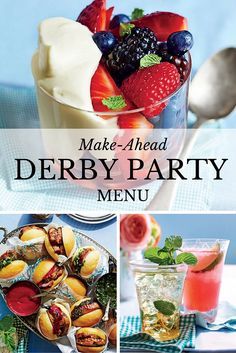 make - ahead derby party menu