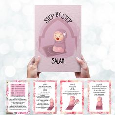 someone holding up a card with instructions on how to make it look like a baby