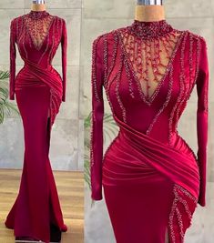 Plus Size Arabic Aso Ebi Burgundy Mermaid Sexy Fitted Floor-length Mermaid Dress With Rhinestones, Fitted Embellished Mermaid Dress For Party Season, Party Mermaid Dress With Rhinestones, Party Gown With Rhinestones And Mermaid Hem, Mermaid Hem Gown With Rhinestones For Party, Party Season Embellished Mermaid Hem Gown, Embellished Fitted Gown For Party, Burgundy Prom Dress Mermaid, Prom Dresses Burgundy