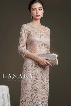 Lasaky - Elegant Silk Tunic Dress with Delicate Embroidery and Lace Accent Silk Tunic Dress, Dresses Pattern, Luxurious Dresses, Embroidered Tunic Dress, Dressing Style, Delicate Embroidery, Silk Tunic, Flowers Fabric, Elegant Dresses For Women