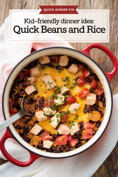 Kid-Friendly Dinner Idea: Quick Beans and Rice Kid Friendly Dinner, Dinner Recipes For Kids