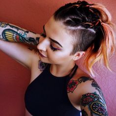 Side Hairstyles, Undercut Hairstyles, Estilo Punk, Shaved Hair, Hair Envy, Grunge Hair, Undercut, Hair Dos