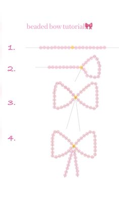 the instructions for how to make bows with beads