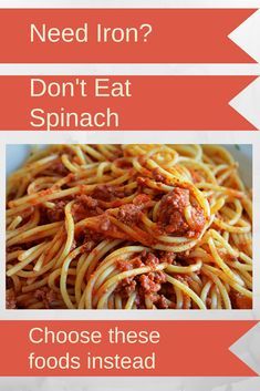 Drinks High In Iron, How To Increase Iron Levels Quickly, Special Spaghetti Recipe, Meals For Anemic People, High Iron Meals, Meat Spaghetti Sauce, Iron Rich Foods List, Meat Spaghetti, Hot Dog Spaghetti