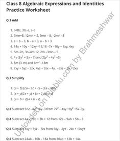 math worksheets for grade 8 equations what do 8th graders learn in math math worksheets grade 8 scientific notation 8th grade math dilations worksheets math worksheets 8th grade bodmas math worksheets for 8th grade algebra 1 8th grade math distributive property worksheets beestar math worksheet grade 8 answer key 8th grade math worksheets with explanations ... Read more Maths Fun, Maths Syllabus, Maths Worksheets, Word Problem Worksheets