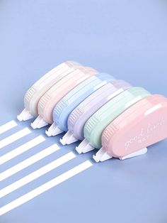 Slogan Graphic Correction Tape Set 6pcs - Writing Supplies Preppy School Supplies, Correction Tapes, Pretty School Supplies, School Suplies, Cute Stationary School Supplies, Cute School Stationary, Kawaii School Supplies, Stationary Supplies, School Tool