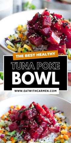 the best healthy tuna poke bowl recipe