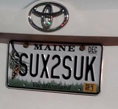 the license plate on this vehicle is for sale