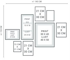 the size and width of an area rug with measurements for each square, rectangle, and