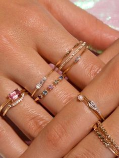 Jewelry Ideas To Make, Rings Pack, Rings Set For Women, Choker Necklace Designs, Rings Vintage, Knuckle Rings