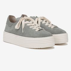 Brand New, Never Worn Spring Suede Platform Sneakers With Round Toe, Spring Suede Lace-up Platform Sneakers, Spring Lace-up Suede Platform Sneakers, Spring Wedge Sneakers With Contrast Sole, Spring Wedge Sneakers With Cushioned Footbed, Shoes Platform Sneakers, Crown Vintage, Shoes Platform, Platform Sneakers