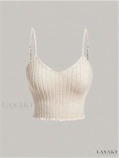 Lasaky - Short Strap Crop Top with Exposed Midriff, Wearable Outside Tank Top Bijoux Piercing Septum, Summer Knit Tops, Mode Zara, Strap Crop Top, Cropped Tops, Summer Knitting, High Fashion Street Style, Dream Clothes, Colorful Fashion