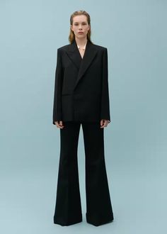 Wool-blend suit blazer - Women | Mango USA Mango Collection, Blazer Suit Women, Formal Blazer, Guest Attire, Wedding Attire Guest, Study Style, Total Look, Womens Tie, Oversized Blazer