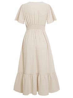 Look effortlessly stylish with the Sweetest One Poppies Maxi Dress. This beige maxi dress features a soft and lightweight fabric for an elegant, flattering look. Short sleeves and a high waist add an extra touch of sophistication. Size Guide: Tina is 5’65” tall, and has a 33.6” bust, 24.1” waist, & 35.2” hips. She is wearing a S / US 4 / AU 8. This dress is true to size. Material: 100% Polyester. Feature: V-neckline. Maxi length. Short Sleeve. Maternity friendly. Care Instructions: Machine wash / Cold hand wash Beige Maxi Dress, Short Sleeve Maxi Dress, Look Short, Short Sleeve Maxi Dresses, Sleeve Maxi Dress, Selling Clothes, Daily Dress, Dress Jewelry, Neck Ruffle