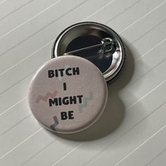 Bitch I Might Be Pinback, Pins with Attitude, Pinback Flair Buttons, Button Badge Pins 1.25" Business Colors, Vertical Design, Button Badge, Quirky Design, Money Gift