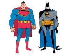 batman and robin wayne standing next to each other in front of a white background with the same