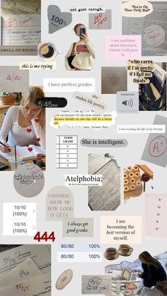 a collage of images with different types of writing on them, including letters and numbers