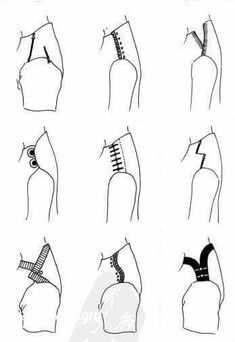 an image of different types of bras on the back of a woman's body