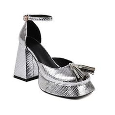 Shiny Platform Heels Ultra-High Heels - Golden Atelier Summer Shoes 2023, Women Summer Shoes, Luxury Sandals, Modern Sandals, Silver Party, Black Platform Heels, Womens Summer Shoes, Platform Heels Chunky, Silver Heels